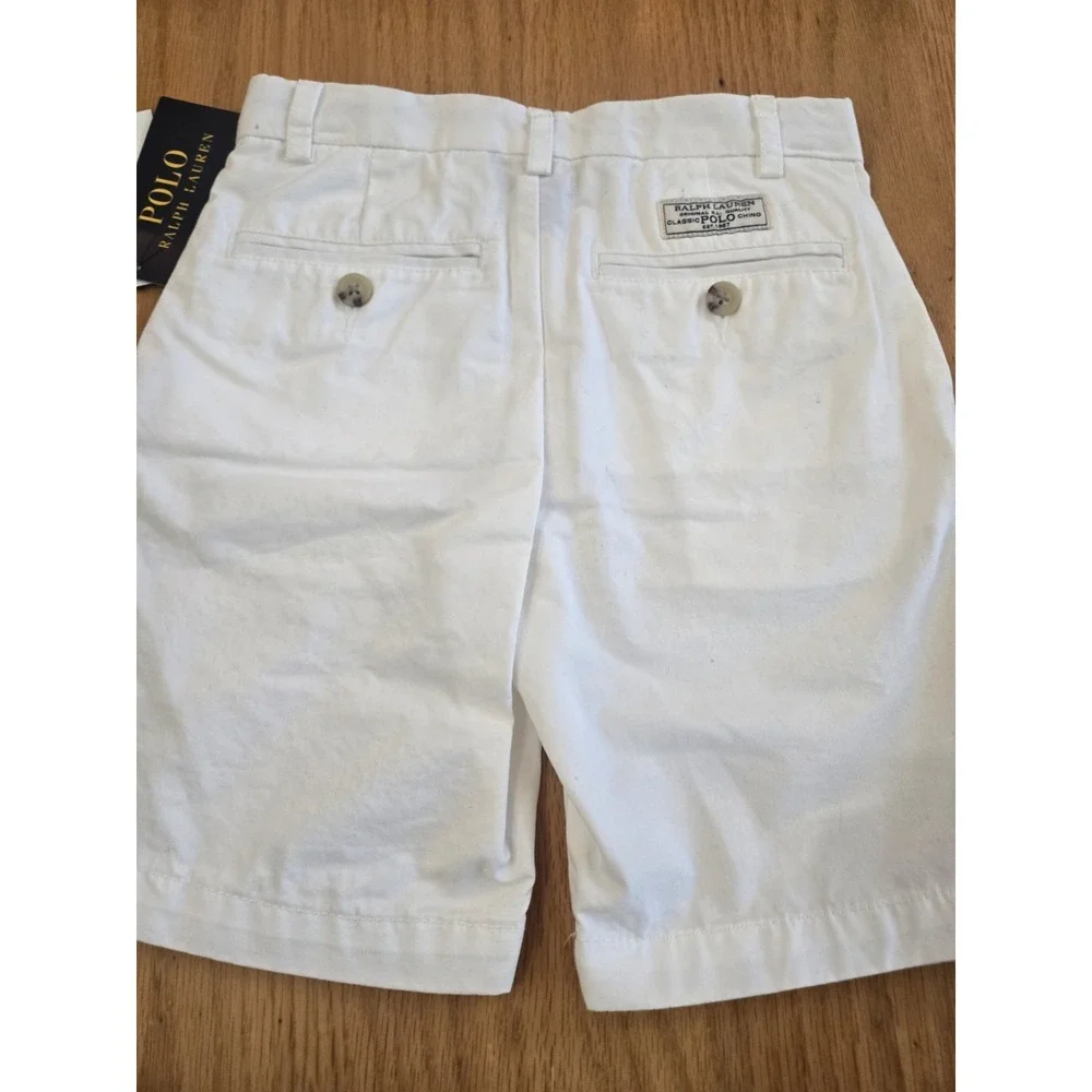 Polo Ralph Lauren Boys 5T 5 Chino White Shorts NWT Summer Beachy Vacation